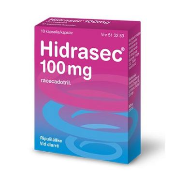HIDRASEC kapseli, kova 100 mg 10 fol