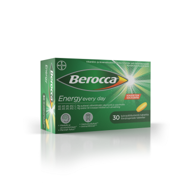 Berocca Energy tabletti, kalvopäällysteinen läpipainopakkaus 30 kpl