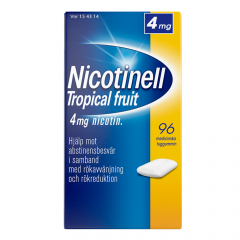 NICOTINELL TROPICAL FRUIT 4 mg lääkepurukumi 96 fol